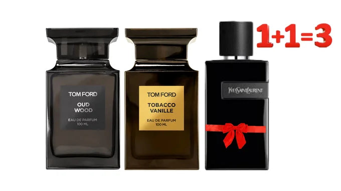 Pack TOMFORD OUD WOOD +YSL Y PARFUM ET Tom Ford tobacco vanille OFFERT (100ML)
